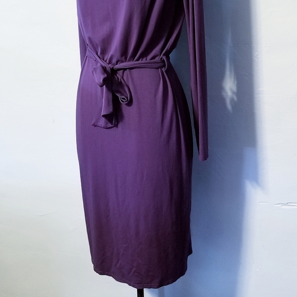 NIFE Long-Sleeve Tie-Belt Dress - Picture 6 of 8